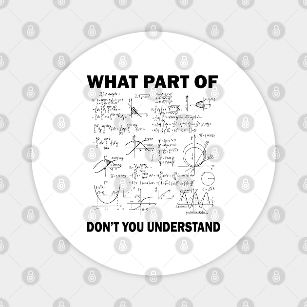 What Part Of Don't You Understand Funny Math Teacher Magnet by HeroGifts